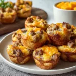 copycat McGriddle bites on wooden plate