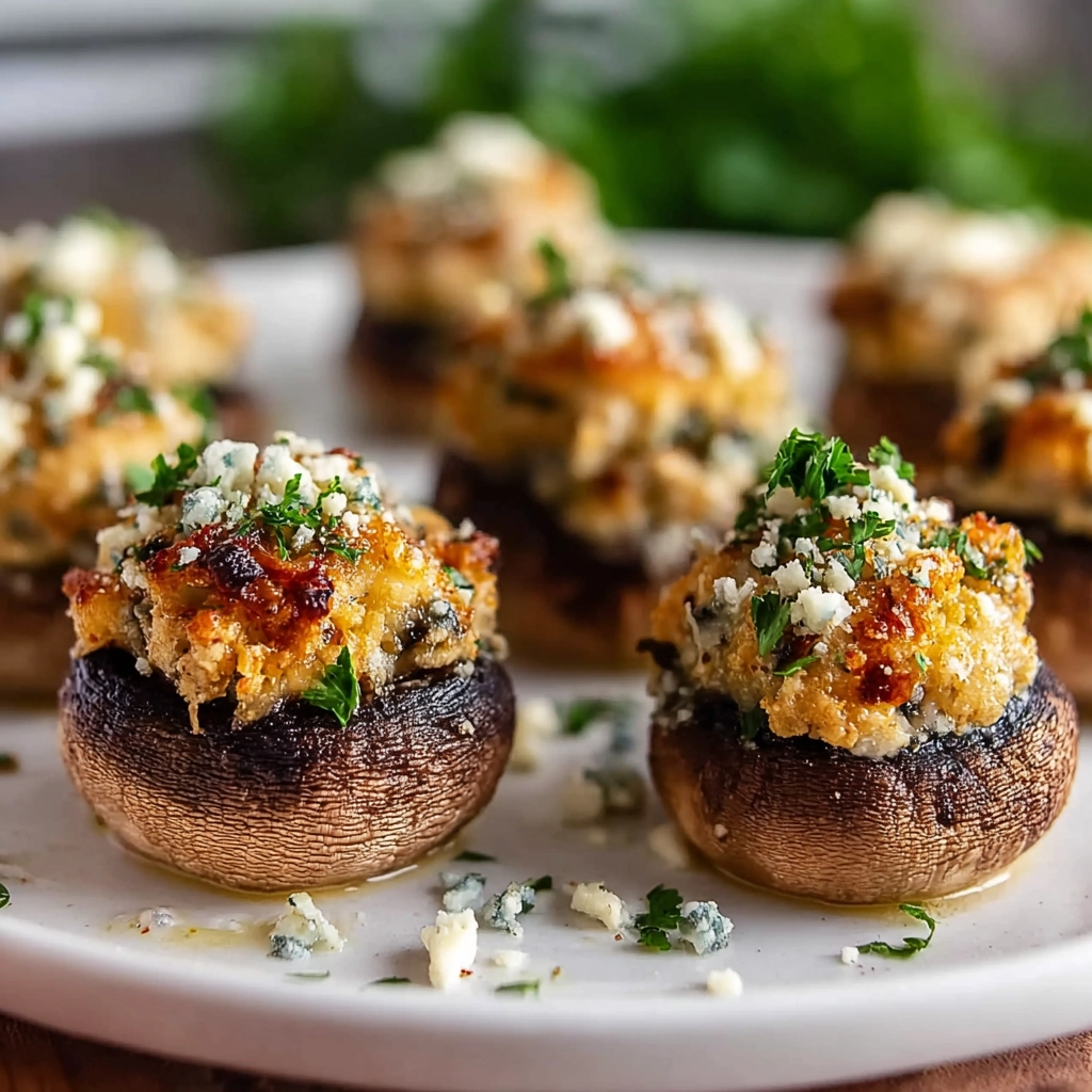 Garlic Parmesan Stuffed Mushrooms