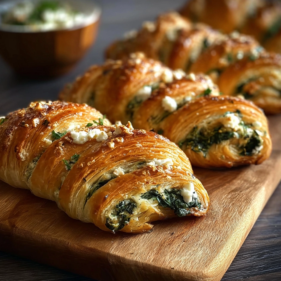 Spinach and Feta Puff Pastry Twists