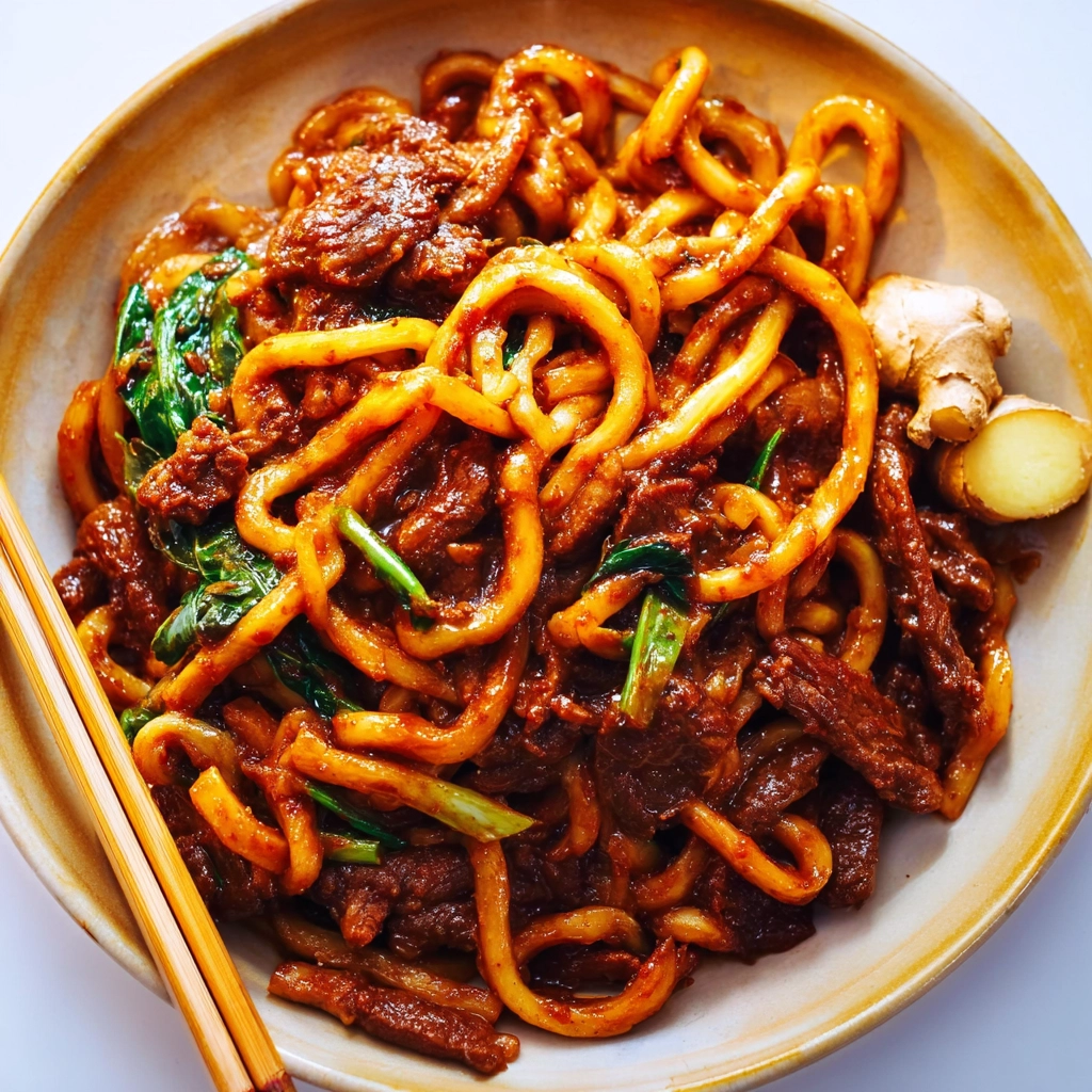 beef black pepper udon