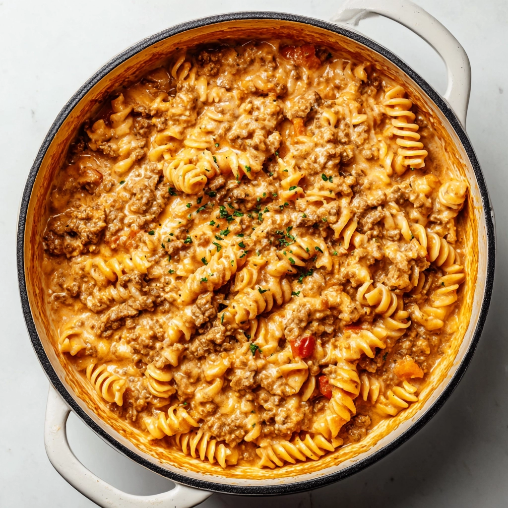 creamy ground beef pasta