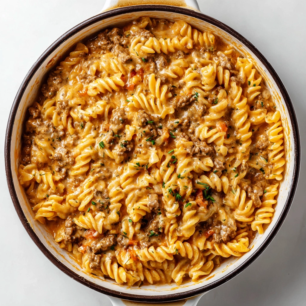 creamy ground beef pasta