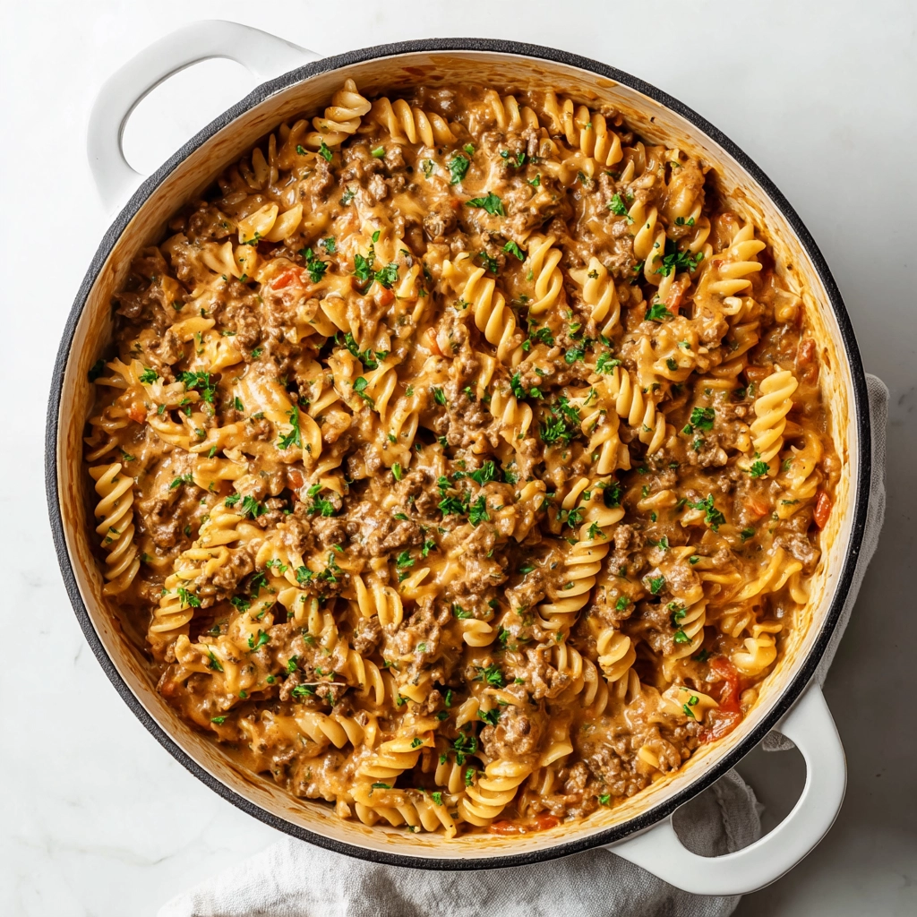 creamy ground beef pasta