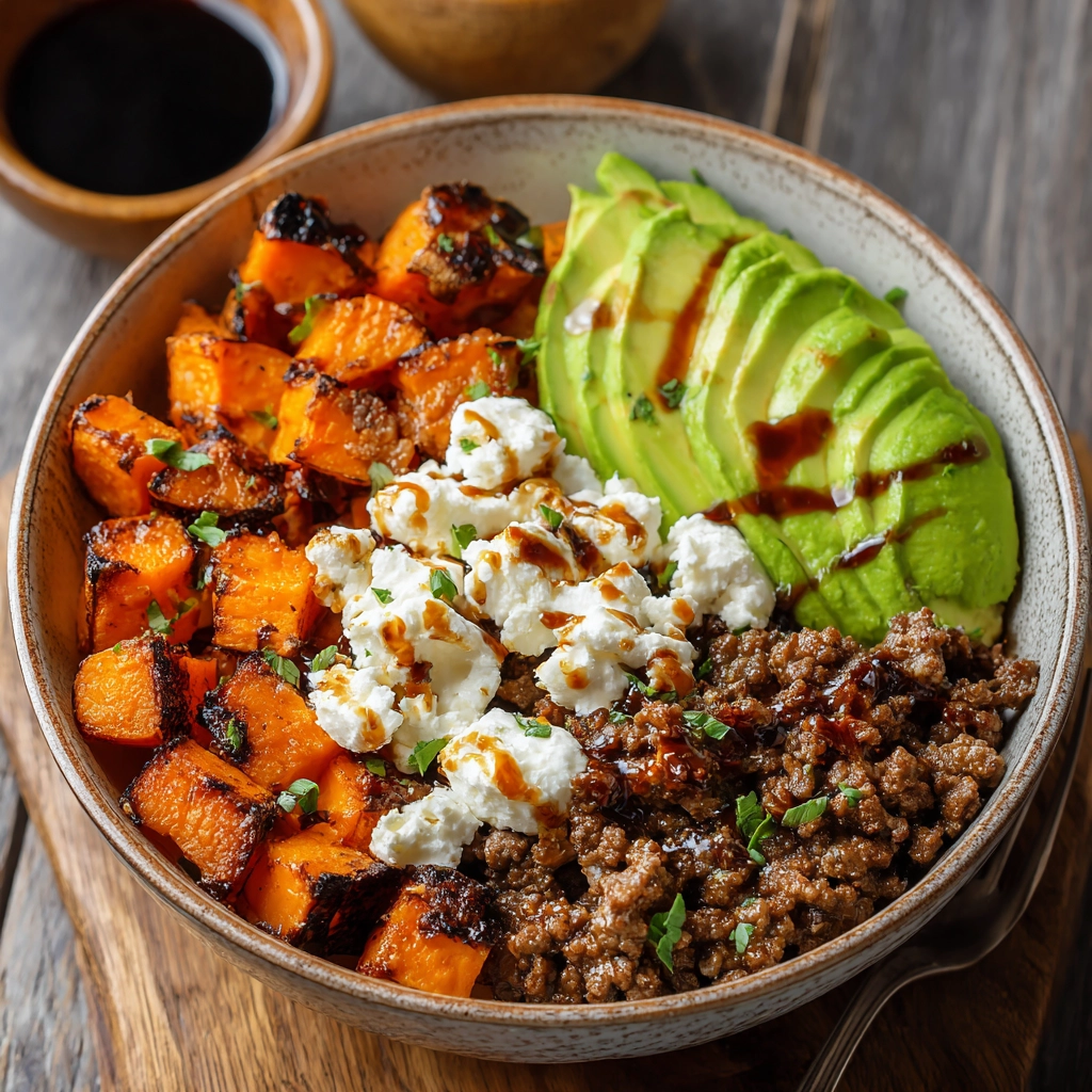 hot honey ground beef bowl