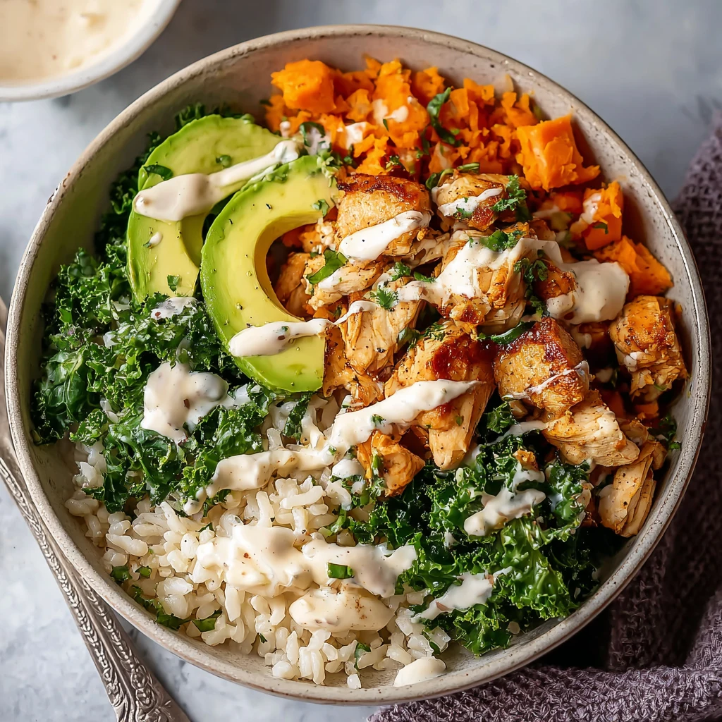 Roasted Chicken and Sweet Potato Bowls