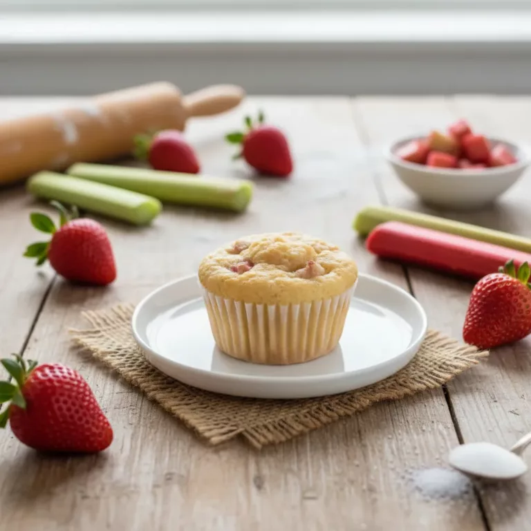 Strawberry Rhubarb Muffins
