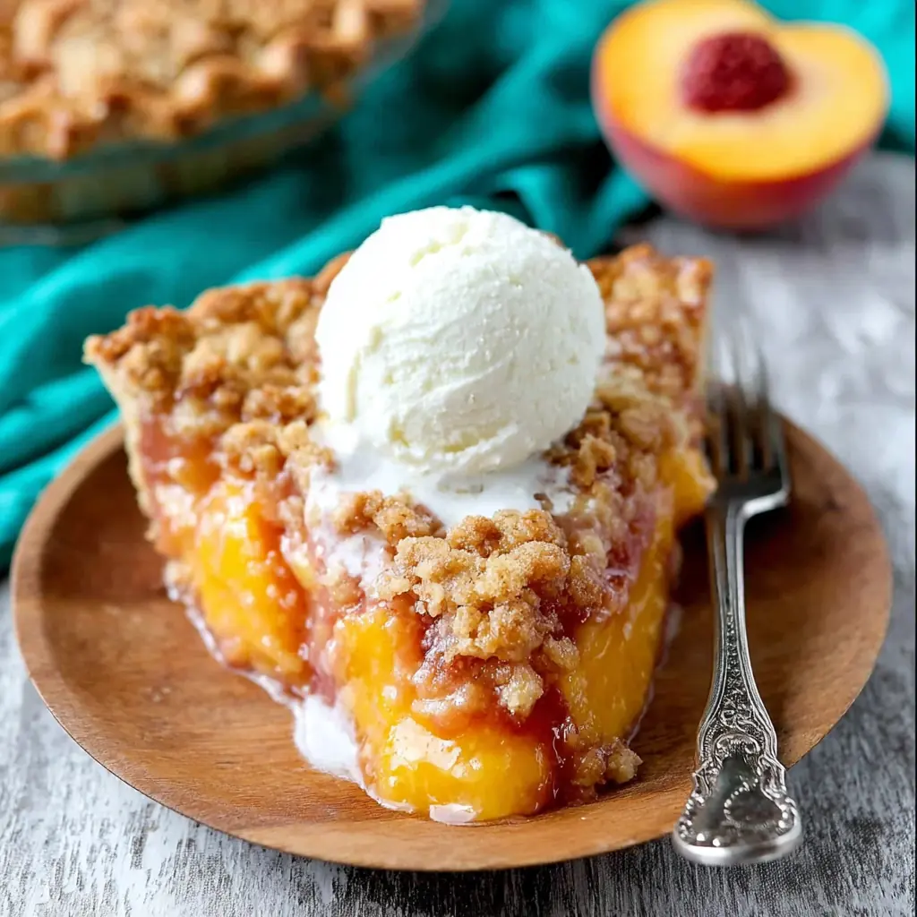 Brown Sugar Peach Pie: A Beautiful Homemade Crumble Dessert 7 Brown Sugar Peach Pie