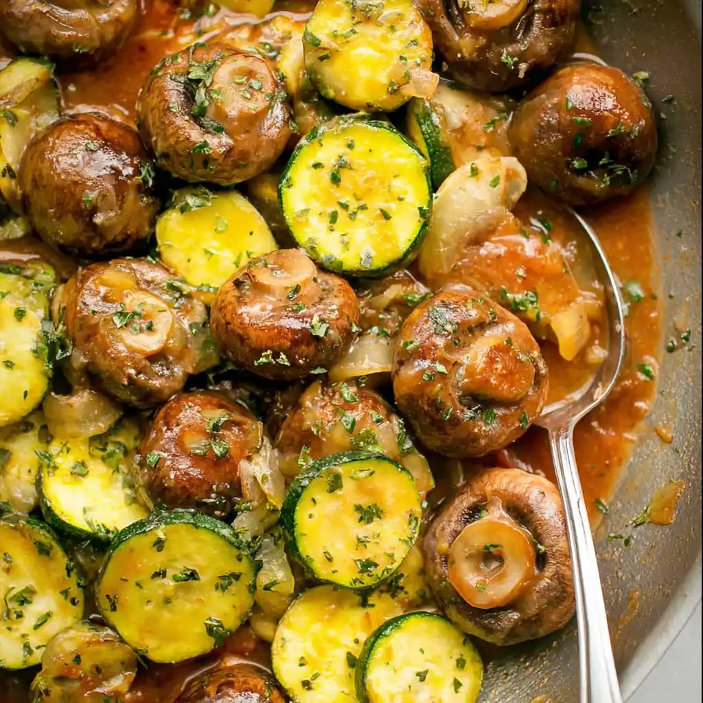 Skillet Zucchini and Mushrooms