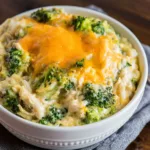 Cheesy Broccoli Chicken and Rice Casserole