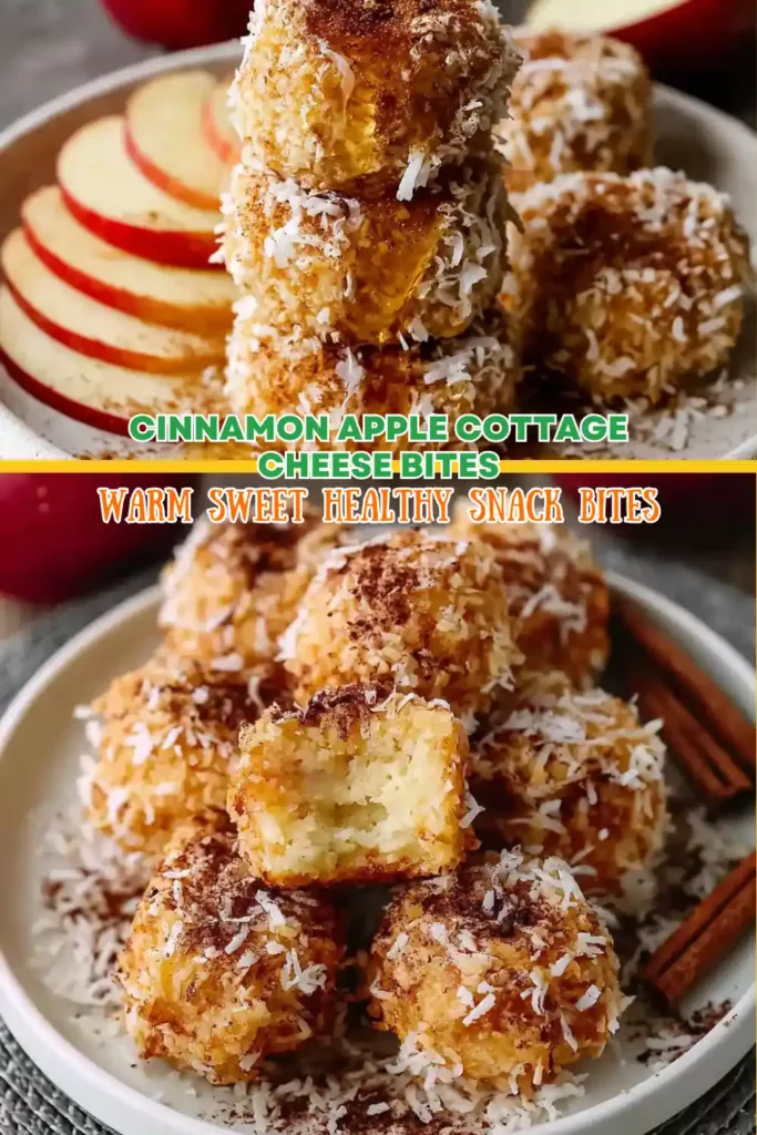 Cinnamon Apple Cottage Cheese Bites
