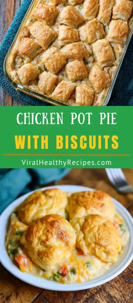 CHICKEN POT PIE WITH BISCUITS